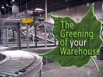 green warehouse conveyor
