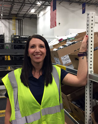 Tina Brooks on a customer site visit