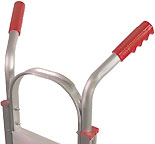 Aluminum hand truck with dual grip handle