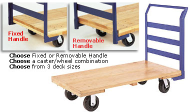 wood platform truck - wood deck cart