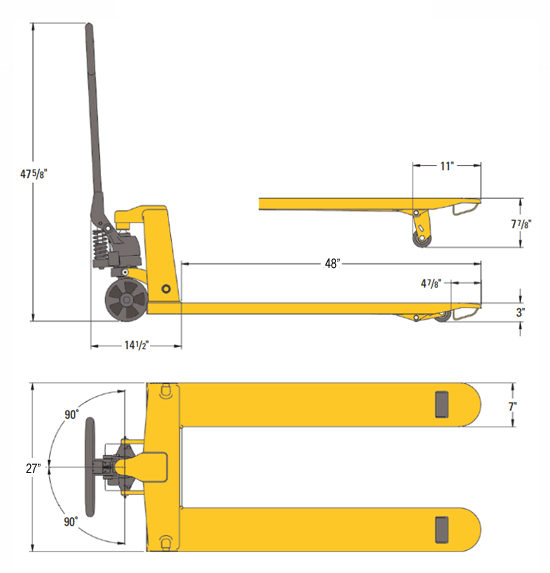 CiscoEagle Catalog LiftRite 5,500lb Pallet Jack 27" x 48"