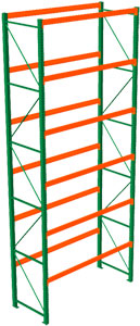 tall pallet rack in warehouse