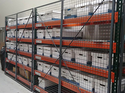 Pallet Rack Security Enclosure 6 w x 8 h x 2 d