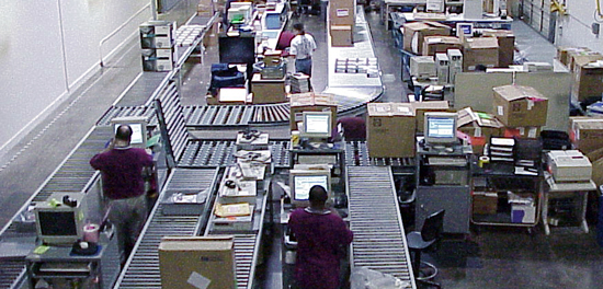 TRS Returns conveyor