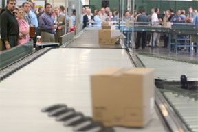 RFID test loop with sortation conveyors