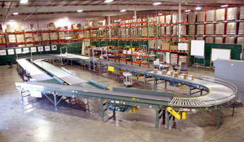 RFID testing center conveyor loop at the University of Arkansas