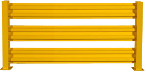 medium duty, 3-rail steel guard rail