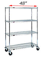 48" wide transportable wire shelf
