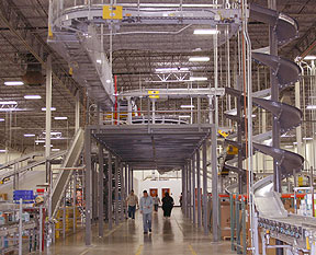custom mezzanine and conveyor merge