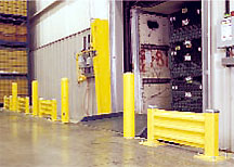 steel guard protects dock doors