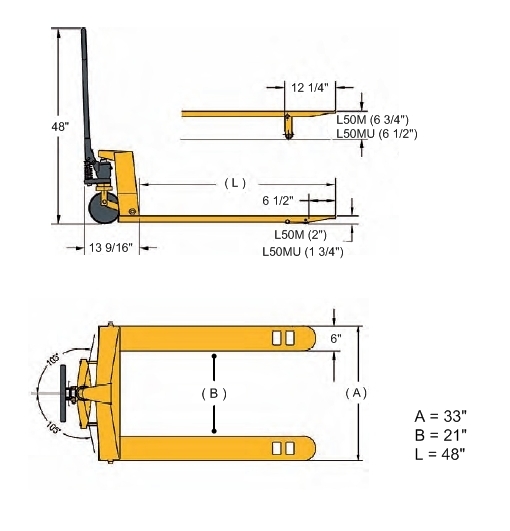 CiscoEagle Catalog LiftRite 5,000lb Pallet Jack 33” x 48”