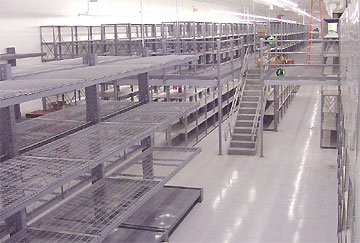 Steel King Cantilever Rack with Mezzanine