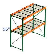 pallet rack with wire decking