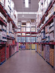 racking in a big box store