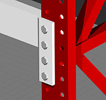 Bolted structural rack connection
