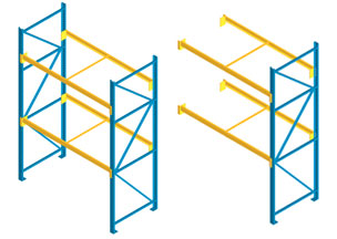 structural c-channel rack starters and adders