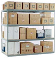 Long span rivetier boltless shelving rack