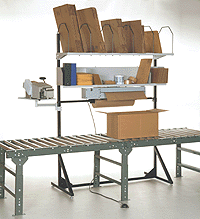 Over the conveyor workstation/work bench