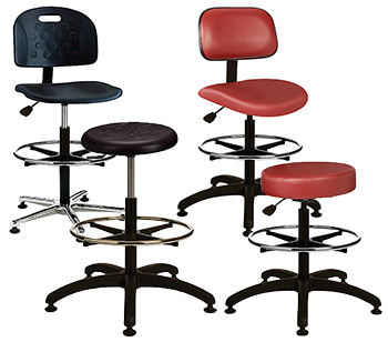 Ergonomic Work Stools, Adjustable Shop Stools