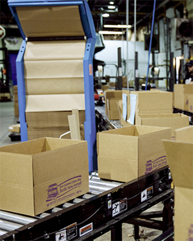 Accumulation Conveyor feeding a packaging area