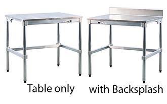 Aluminum Tables with Stainless Tops