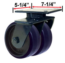 RWM Industrial Caster |76 Series Dual Casters with Wheels