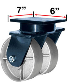RWM Industrial Caster |85 Series Dual Casters with Wheels