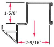 beam dimensions for low profile flow track hanger