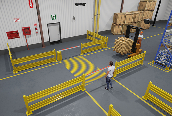 AisleCop Gen5 Dual Pedestrian Gate System with Vehicle Priority