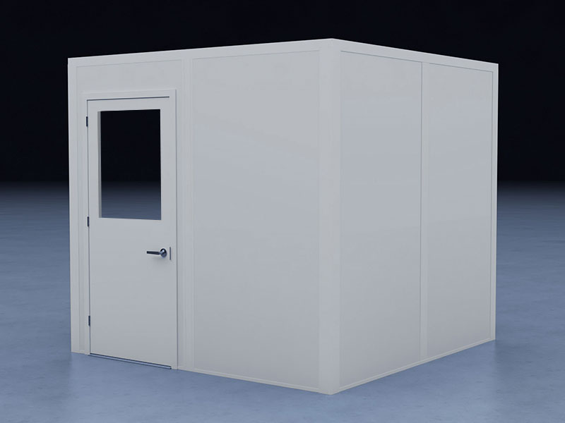 In-Plant Office - 8' x 8', 2 Walls, White, with HVAC