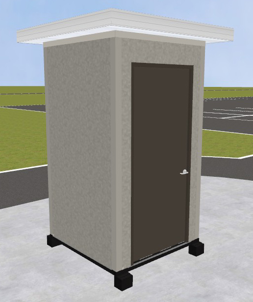 Pre-assembled Equipment Storage Building - Dove Gray&#44; 4&#39;W x 4&#39;L x 8&#39;H Int. Dimensions