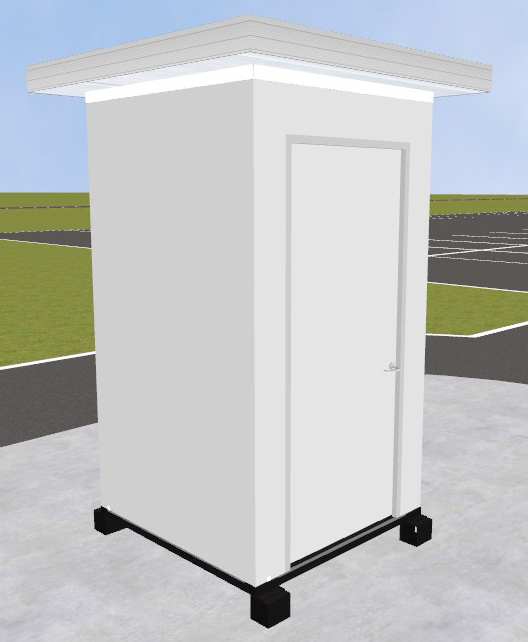 Pre-assembled Equipment Storage Building - White&#44; 4&#39;W x 4&#39;L x 8&#39;H Int. Dimensions