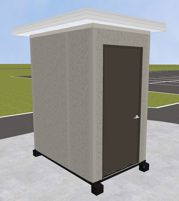 Pre-assembled Equipment Storage Building - Dove Gray&#44; 4&#39;W x 6&#39;L x 8&#39;H Int. Dimensions