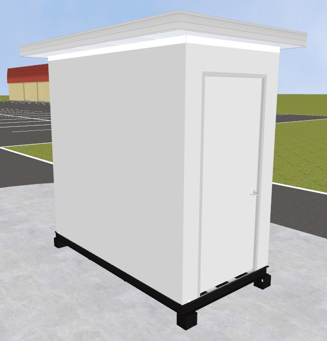 Pre-assembled Equipment Storage Building - White&#44; 4&#39;W x 8&#39;3&quot;L x 8&#39;H Int. Dimensions