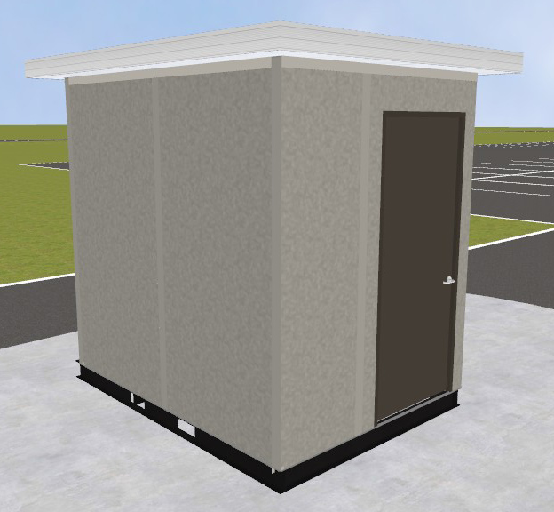 Pre-assembled Equipment Storage Building - Dove Gray&#44; 6&#39;W x 8&#39;3&quot;L x 8&#39;H Int. Dimensions