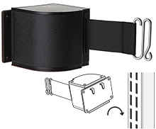 Quick-Attach Upright-Mounted Retractable Belt Barrier - Standard Clips&#44; 18&#39; Belt