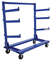 Mobile Cantilever Rack - Single-Sided - 60-9/16&quot;W x 30&quot;D x 64-11/16&quot;H