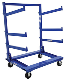 Mobile Cantilever Rack - Single-Sided - 48-9/16&quot;W x 36&quot;D x 64-11/16&quot;H