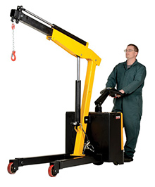 Electric Powered Floor Crane - 2&#44;500 lb. Cap.&#44; Adjustable Length Legs