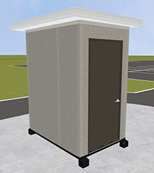 Pre-assembled Equipment Storage Building - Dove Gray&#44; 4&#39;W x 6&#39;L x 8&#39;H Int. Dimensions