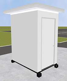 Pre-assembled Equipment Storage Building - White&#44; 4&#39;W x 6&#39;L x 8&#39;H Int. Dimensions