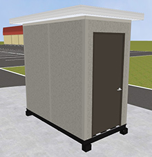 Pre-assembled Equipment Storage Building - Dove Gray&#44; 4&#39;W x 8&#39;3&quot;L x 8&#39;H Int. Dimensions