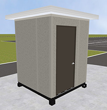 Pre-assembled Equipment Storage Building - Dove Gray&#44; 6&#39;W x 6&#39;L x 8&#39;H Int. Dimensions