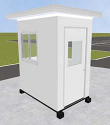 Pre-assembled Guard Booth - White&#44; 4&#39; x 6&#39; x 8&#39; Interior Dimensions
