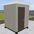 Pre-assembled Equipment Storage Building - Dove Gray&#44; 6&#39;W x 6&#39;L x 8&#39;H Int. Dimensions