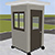 Pre-assembled Guard Booth with Through-Wall HVAC - Dove Gray&#44; 4&#39; x 4&#39; x 8&#39; Interior Dimensions