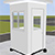 Pre-assembled Guard Booth - White&#44; 4&#39; x 4&#39; x 8&#39; Interior Dimensions