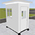 Pre-assembled Guard Booth with Through-Wall HVAC - White&#44; 4&#39; x 6&#39; x 8&#39; Interior Dimensions