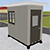 Pre-assembled Guard Booth - Dove Gray&#44; 4&#39; x 8&#39;3&quot; x 8&#39; Interior Dimensions