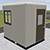 Pre-assembled Guard Booth with Through-Wall HVAC - Dove Gray&#44; 6&#39; x 8&#39;3&quot; x 8&#39; Interior Dimensions